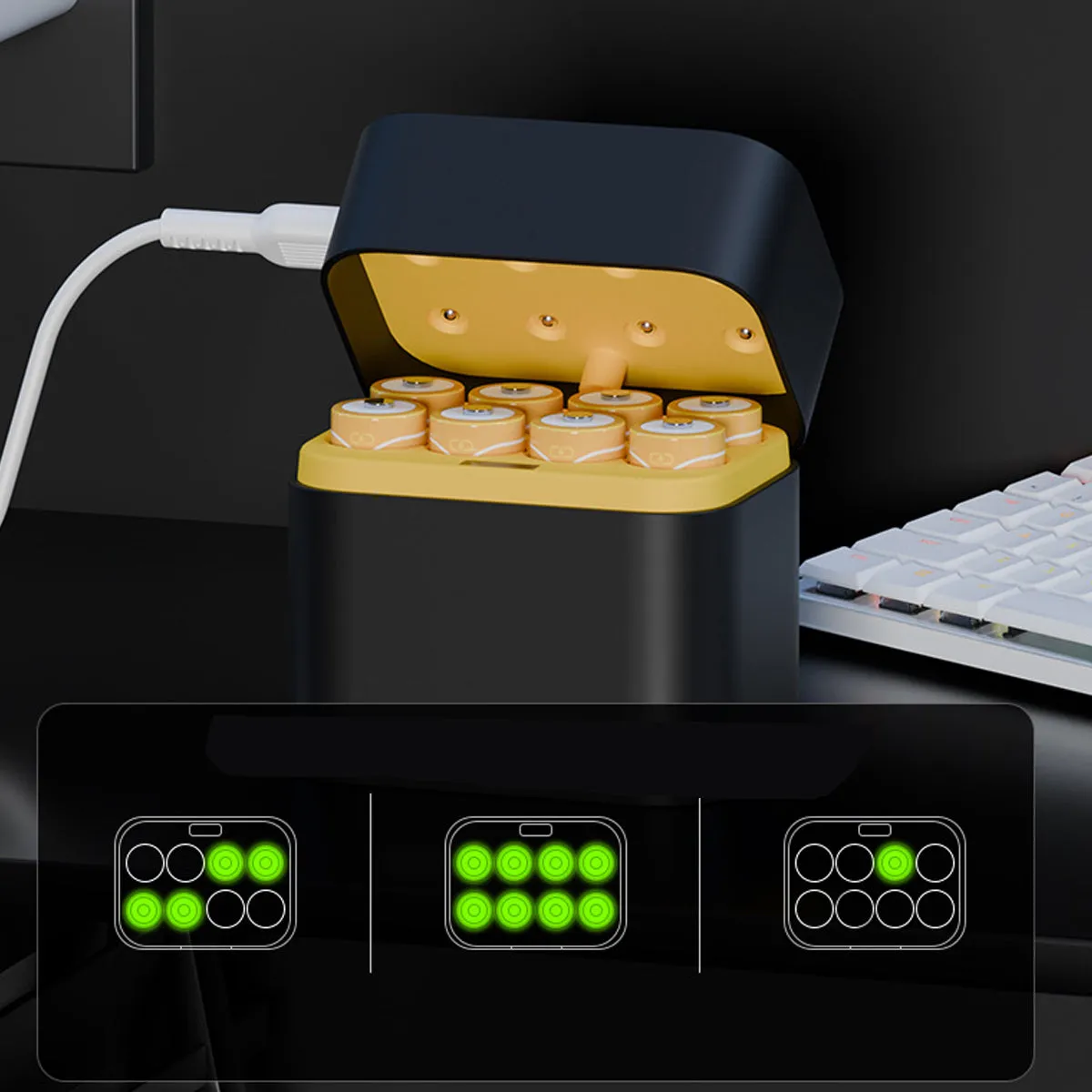 Electra Eco Power House AA And AAA Eight-Slot Rechargeable Batteries