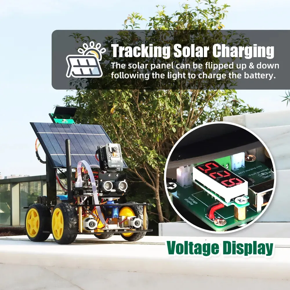 ESP32 Solar Tracker Robot Kit Smart Robot Kit for Arduino Programming DIY Electronics STEM Educational For Arduino Robotic Kit