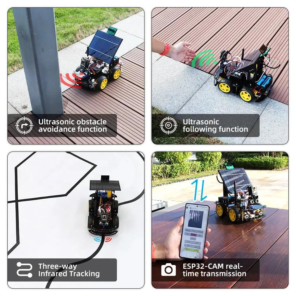 ESP32 Solar Tracker Robot Kit Smart Robot Kit for Arduino Programming DIY Electronics STEM Educational For Arduino Robotic Kit