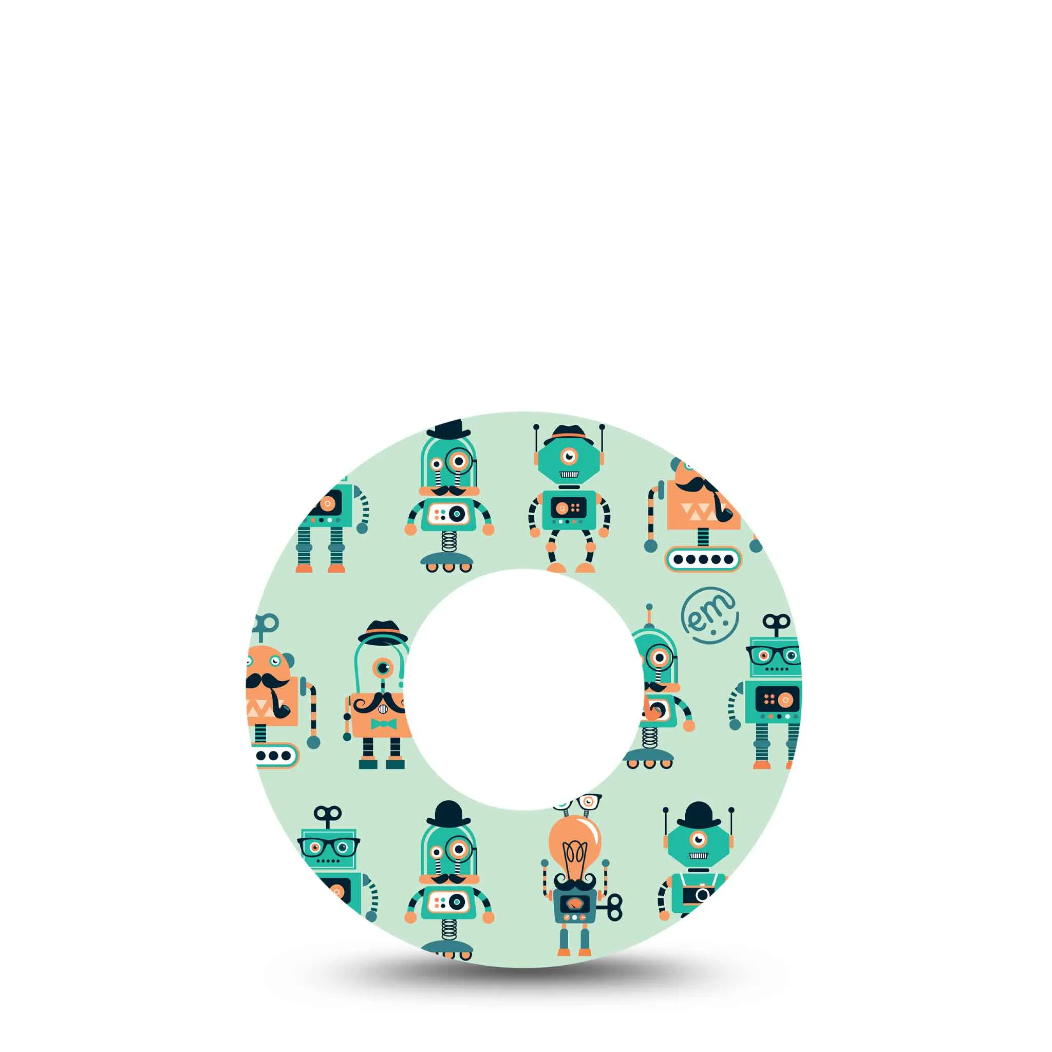 ExpressionMed Hipster Robots Adhesive Patch Freestyle Libre 2