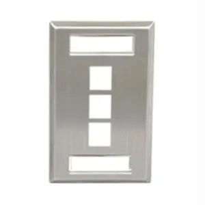 Faceplate- Id- Stainless- 1-gang- 3-port