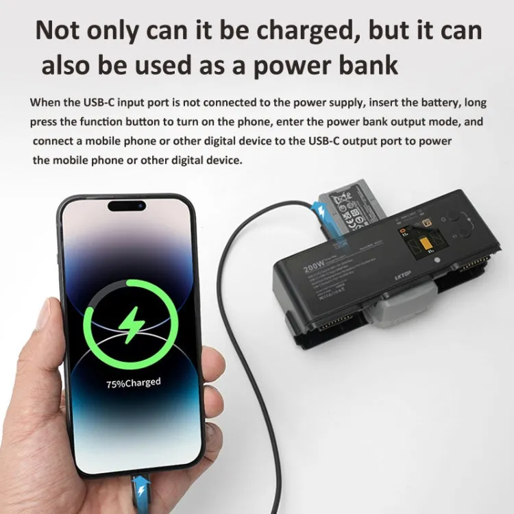 For DJI Air 3 Smart Flight Battery LKTOP 200W 3-Channel Charging Manager