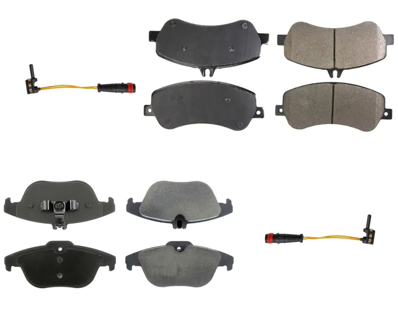 Front Rear Ceramic Disc Brake Pads Sensors for 2010-2015 Mercedes GLK350 GLK250