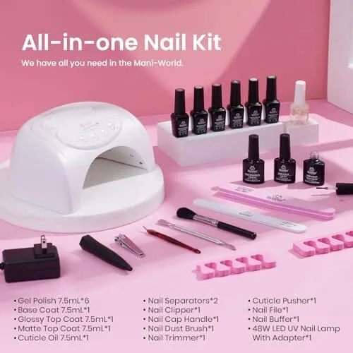 Gel Nail Polish Kit   Lamp