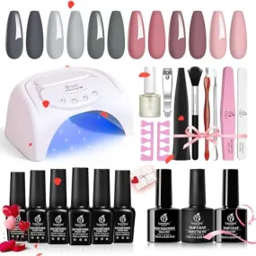 Gel Nail Polish Kit   Lamp