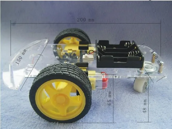 Glyduino New Motor Smart Robot Car Chassis Kit Speed Encoder Battery Box 2WD for Arduino