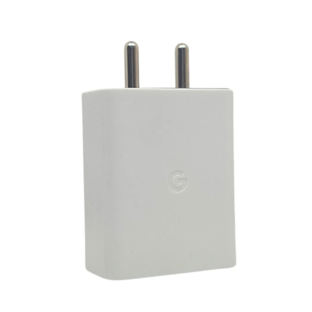 Google Pixel 8 30W USB-C Power Adapter with Type-C to C Cable for Google Pixel Mobile Charger (White)
