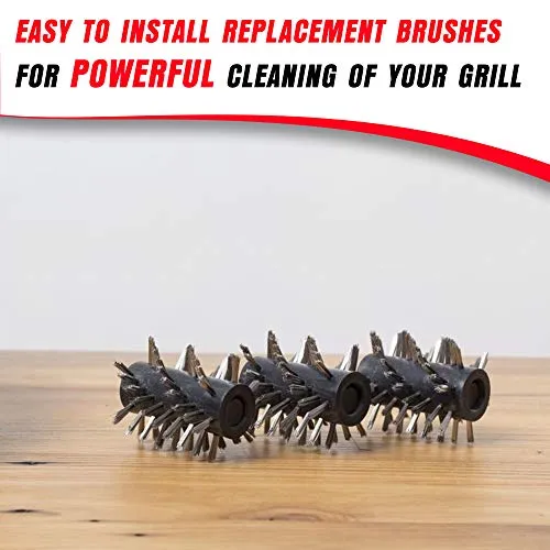 Grillbot Automatic BBQ Grill Cleaning Robot Replacement Brushes (Stainless Steel)