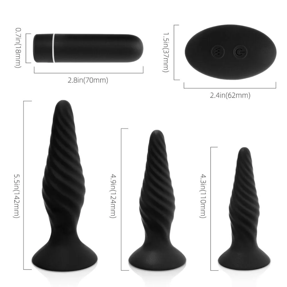 Honey Play Box Idris Remote Control Vibrating Anal Plug Set