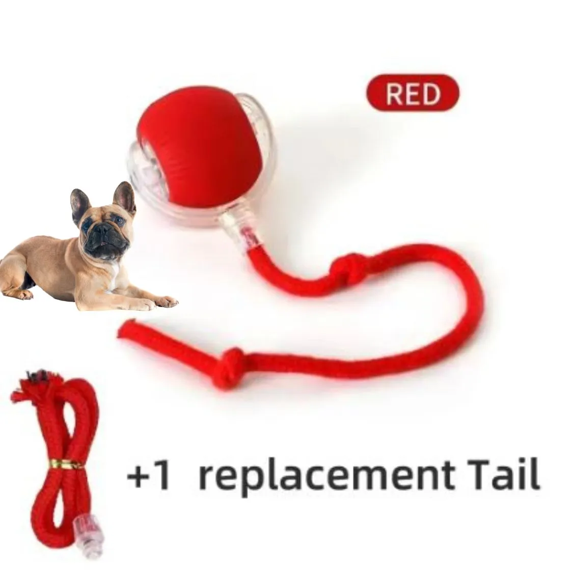 Interactive Pet Ball - Frenchie Teaser Automatic Rolling Toy for Endless Fun