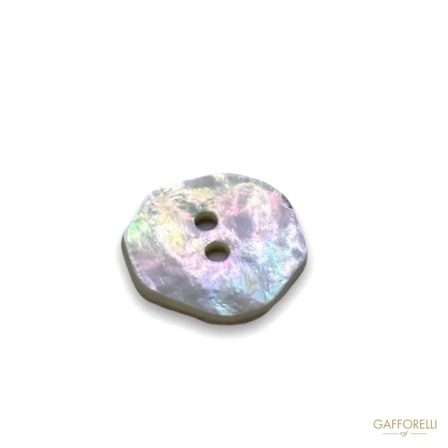Irregular Two-hole Akoya Mop Button 846 - Gafforelli Srl