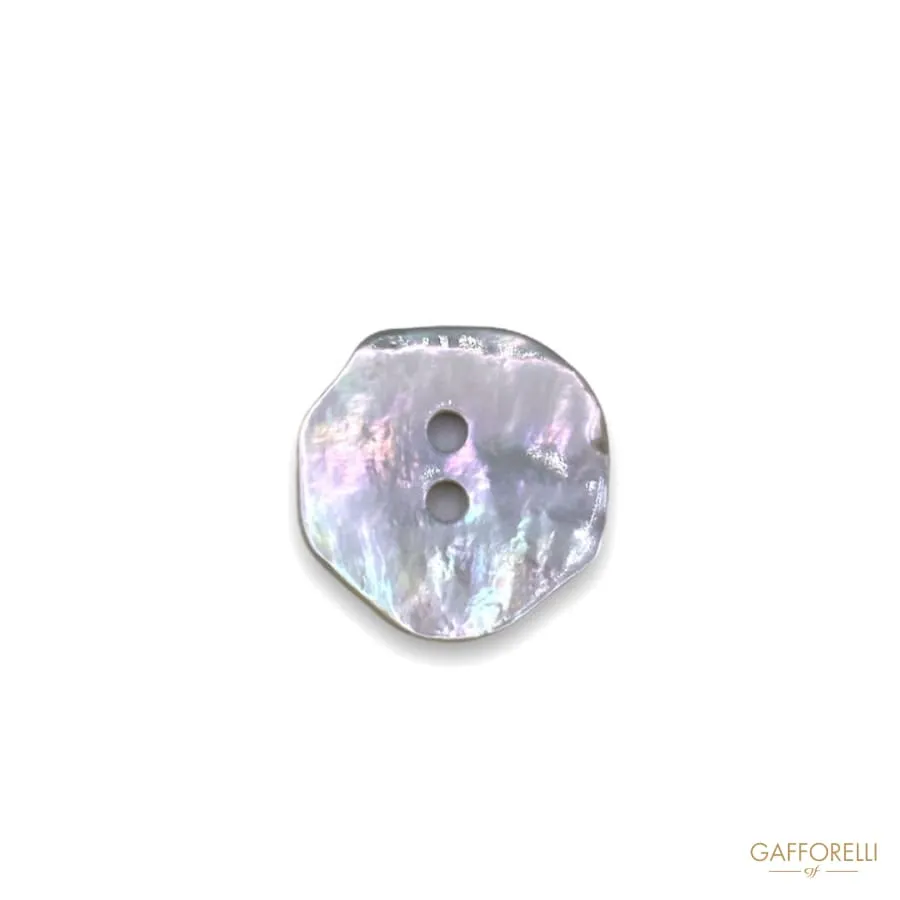 Irregular Two-hole Akoya Mop Button 846 - Gafforelli Srl