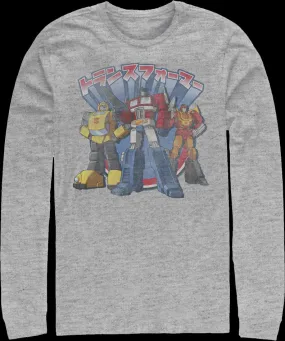 Japanese Text Autobots Transformers Long Sleeve Shirt
