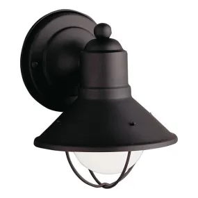 Kichler 9021BK Seaside™7.5" 1 Light Outdoor Wall Light Black