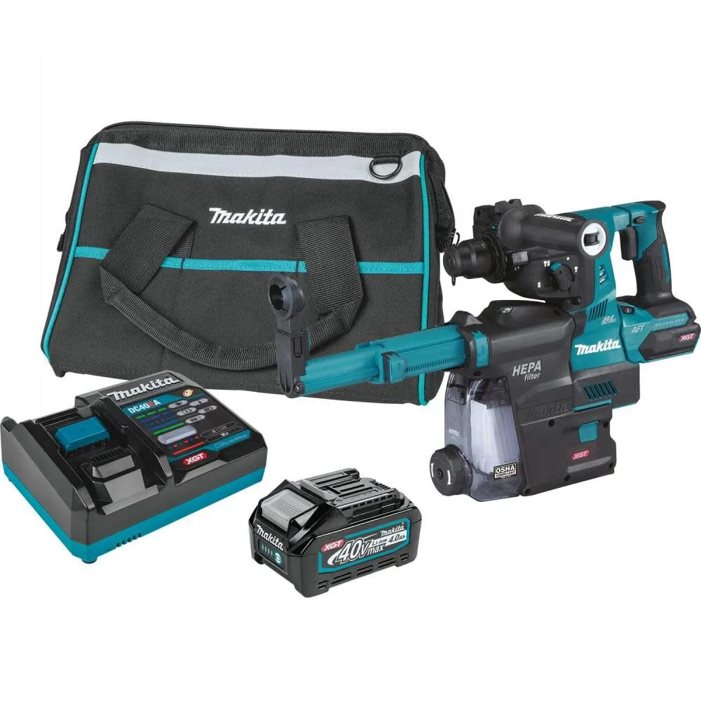 Makita 40V Max XGT️ Rotary Hammer Kit 1-1/8In AVT with Dust Extractor