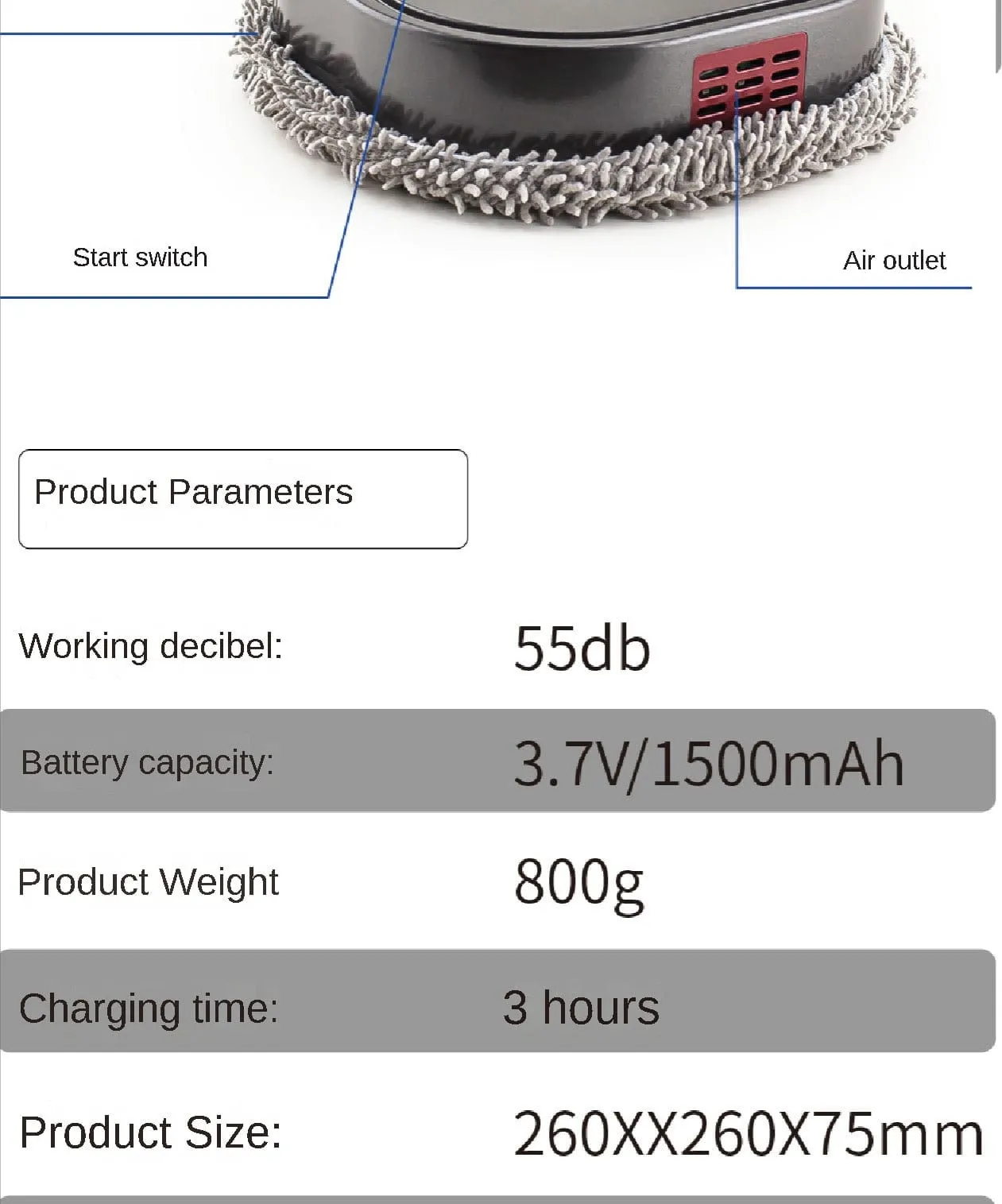 MopBot- Household Mopping Robot Cleaner
