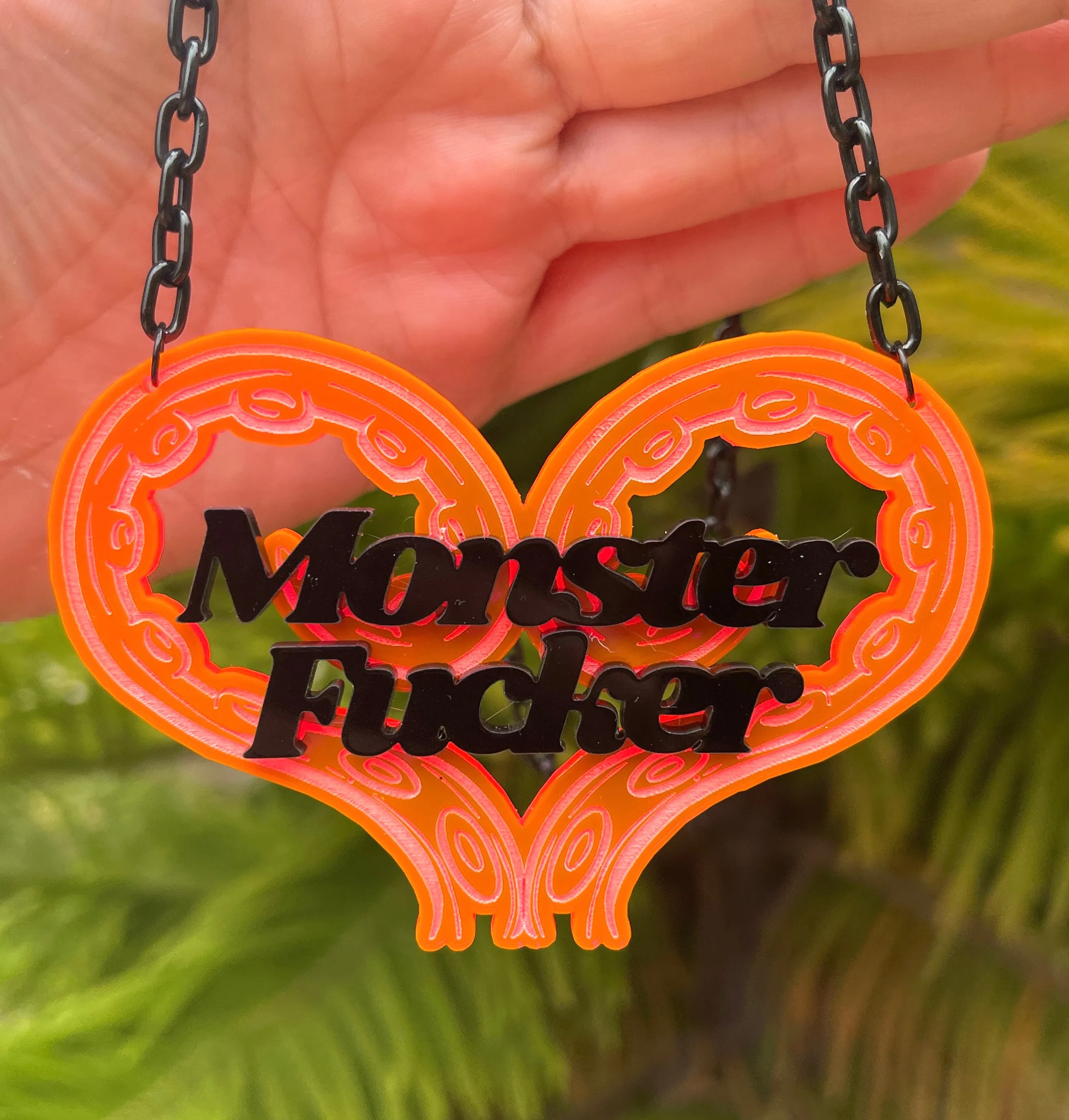Neon Tentacle Monster Fucker Statement Necklace