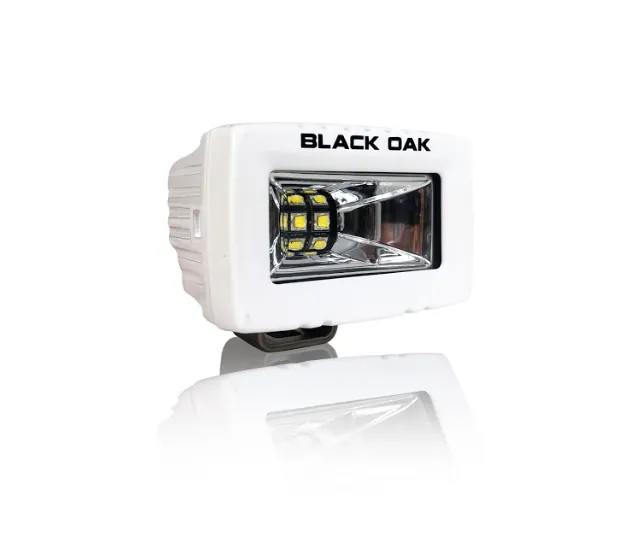 New - 2 Inch Marine LED Flood Scene Spreader Light - Black Oak LED Pro Series 3.0