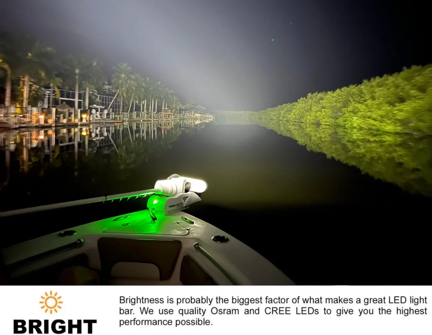 New - 2 Inch Marine LED Flood Scene Spreader Light - Black Oak LED Pro Series 3.0