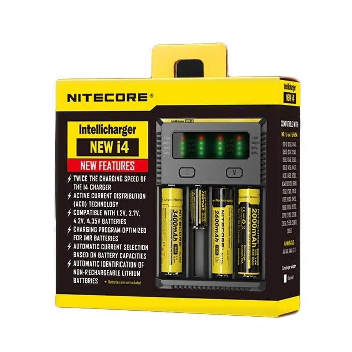 Nitecore Intellicharger i4 Charger and Battery Bundle