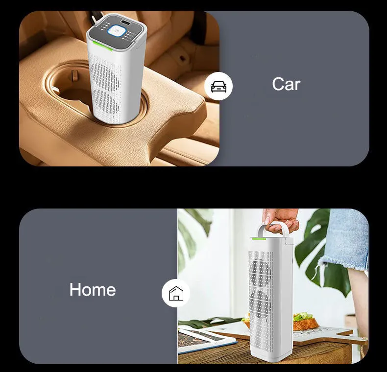 Noise-free Desktop Air Purifier Negative Ion Air Cleaner Deodorization Sterilization Portable Small USB Purifier