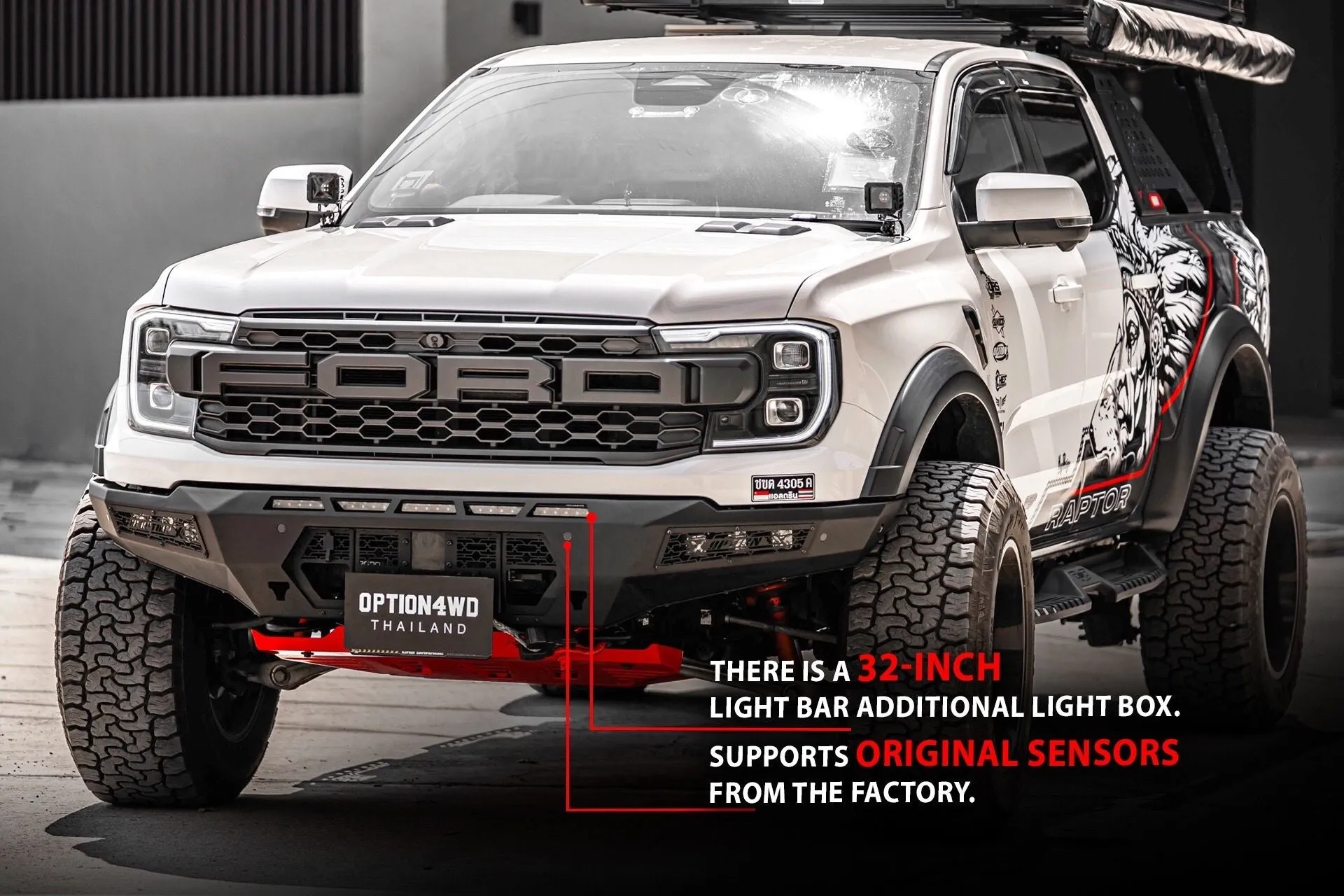 OPTION4WD - NEXT-GEN RAPTOR OP-X FRONT WINCH BAR