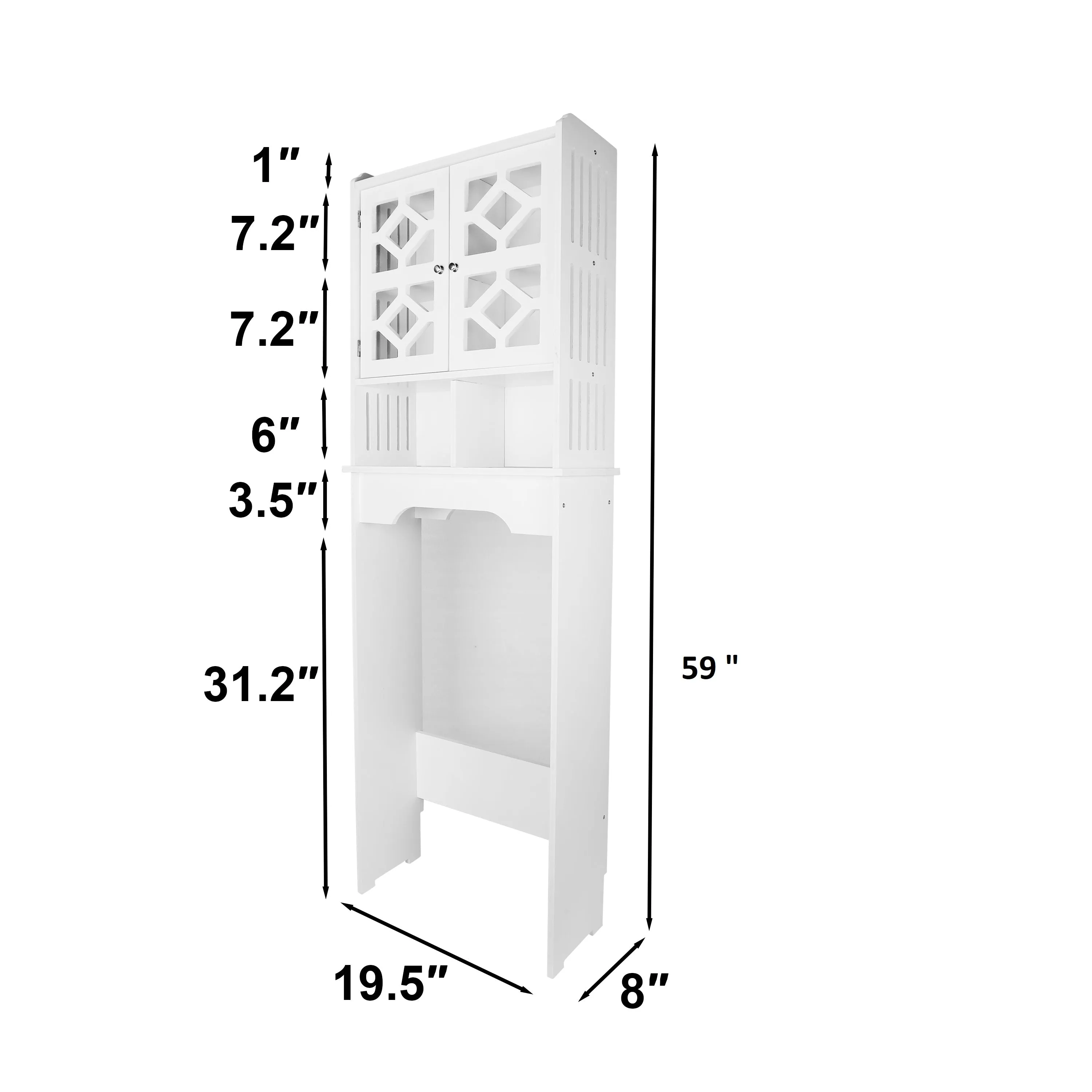 Practical PVC Toilet Storage Shelf And Commode Cabinet By Miza