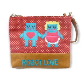 Robot Love Over Shoulder Bag