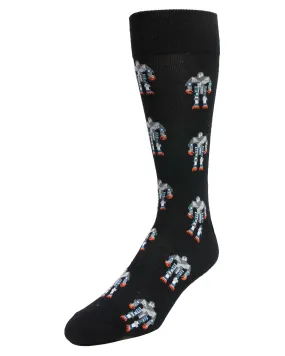 Robot Overlords Bamboo Blend Cartoon Men's Socks