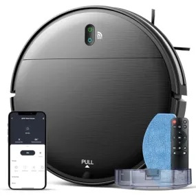 Robot Vacuum and Mop Combo, 2 in 1 Mopping Robot Vacuum Cleaner with Schedule, Wi-Fi/App/Alexa, 1400Pa Max Suction, Self-Charging Robotic Vacuum, Slim, Ideal for Hard Floor, Pet Hair, Low-Pile Carpet