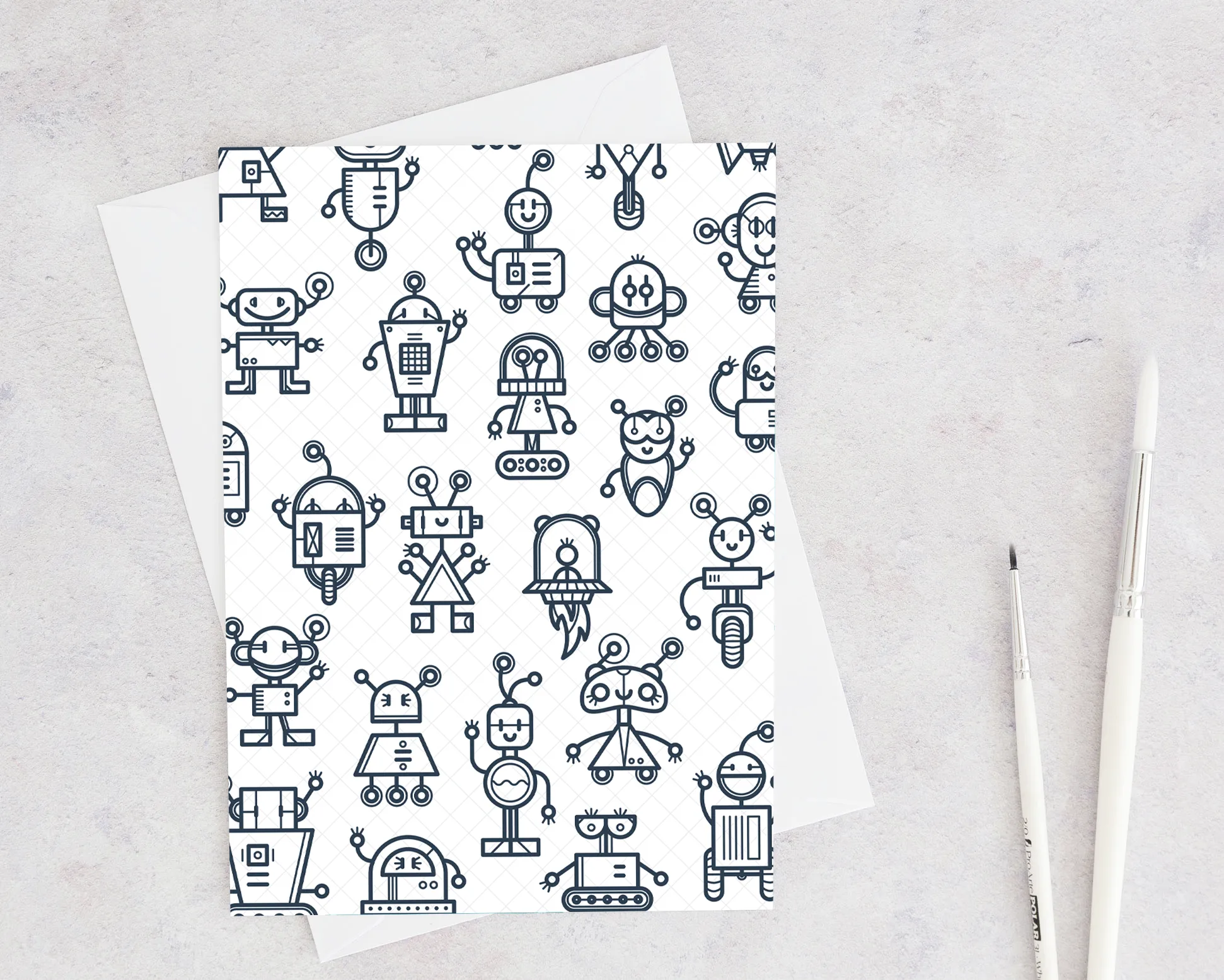 Robots Greeting Card