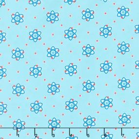 Rollicking Robots - Atomic Turquoise Yardage