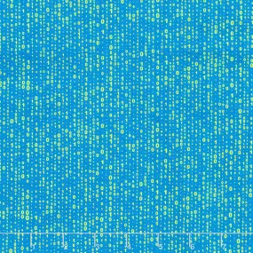 Rollicking Robots - Binary Teal Yardage