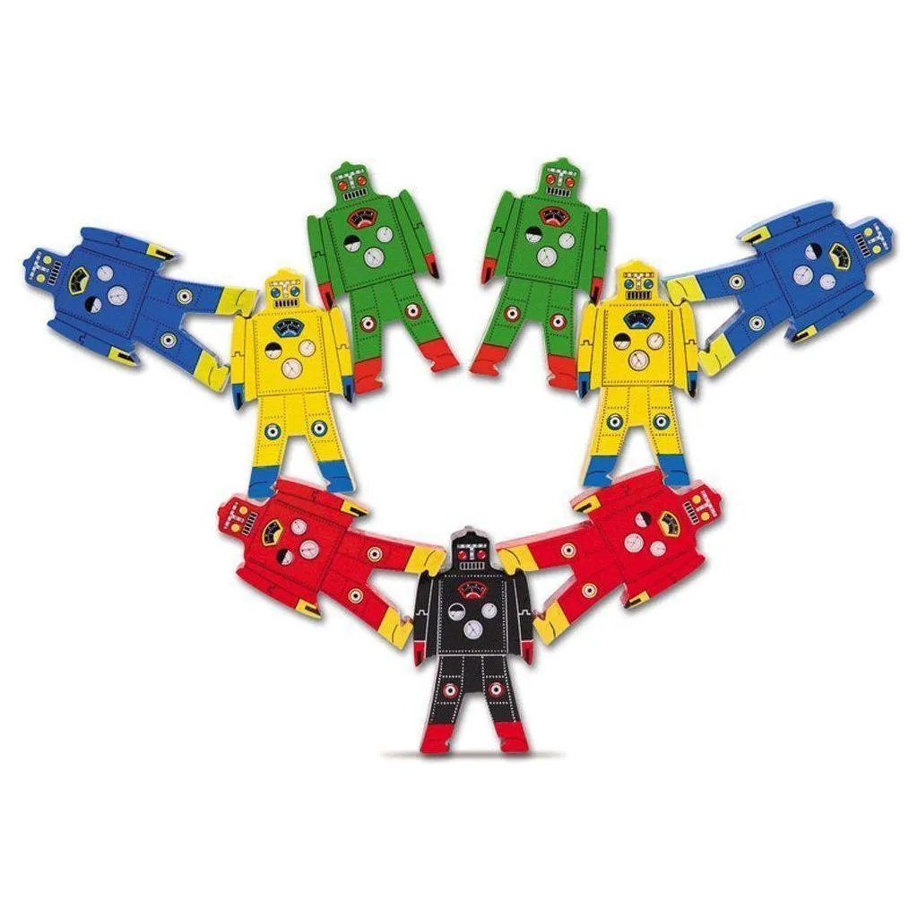 Schylling Classic Wooden Stacking Robots