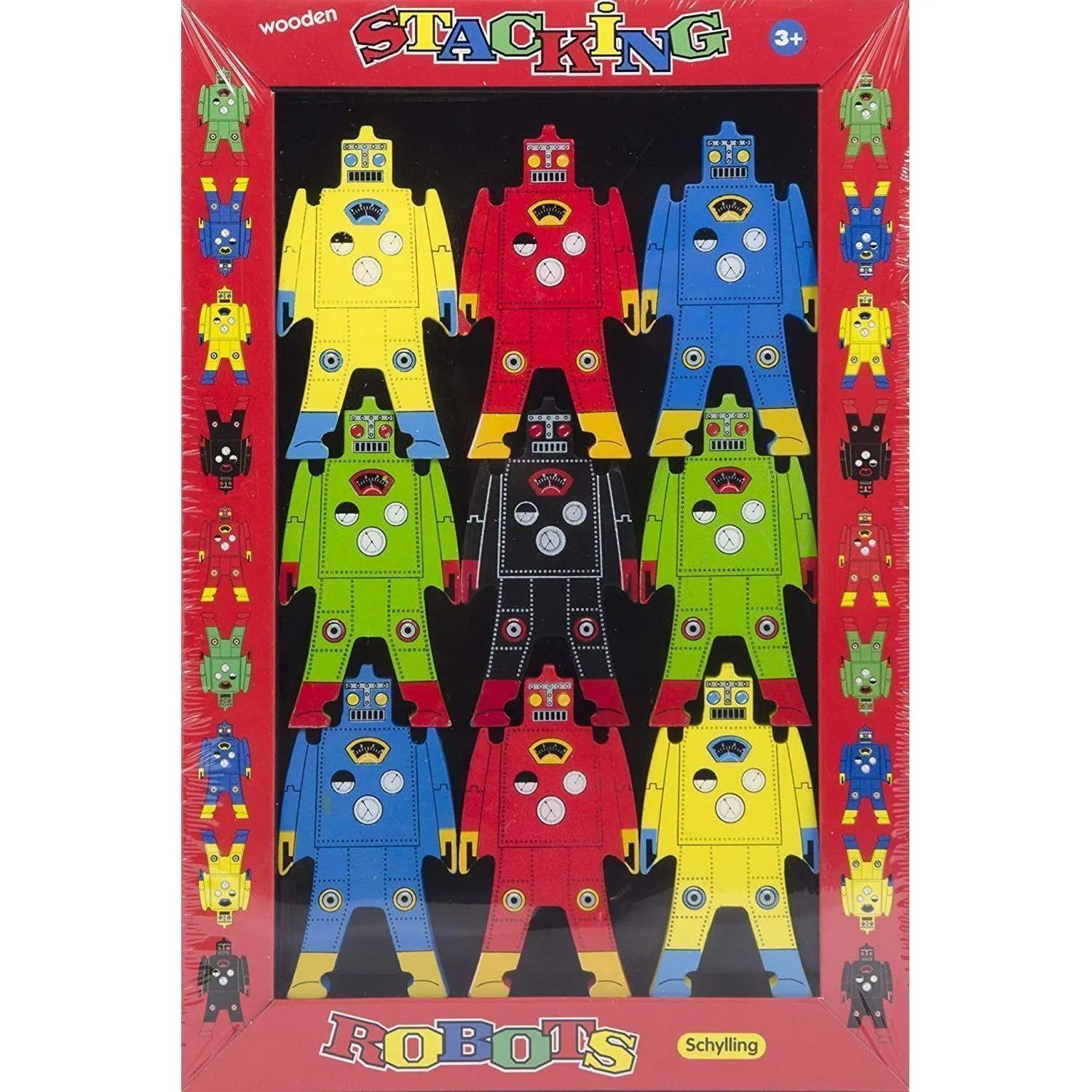 Schylling Classic Wooden Stacking Robots