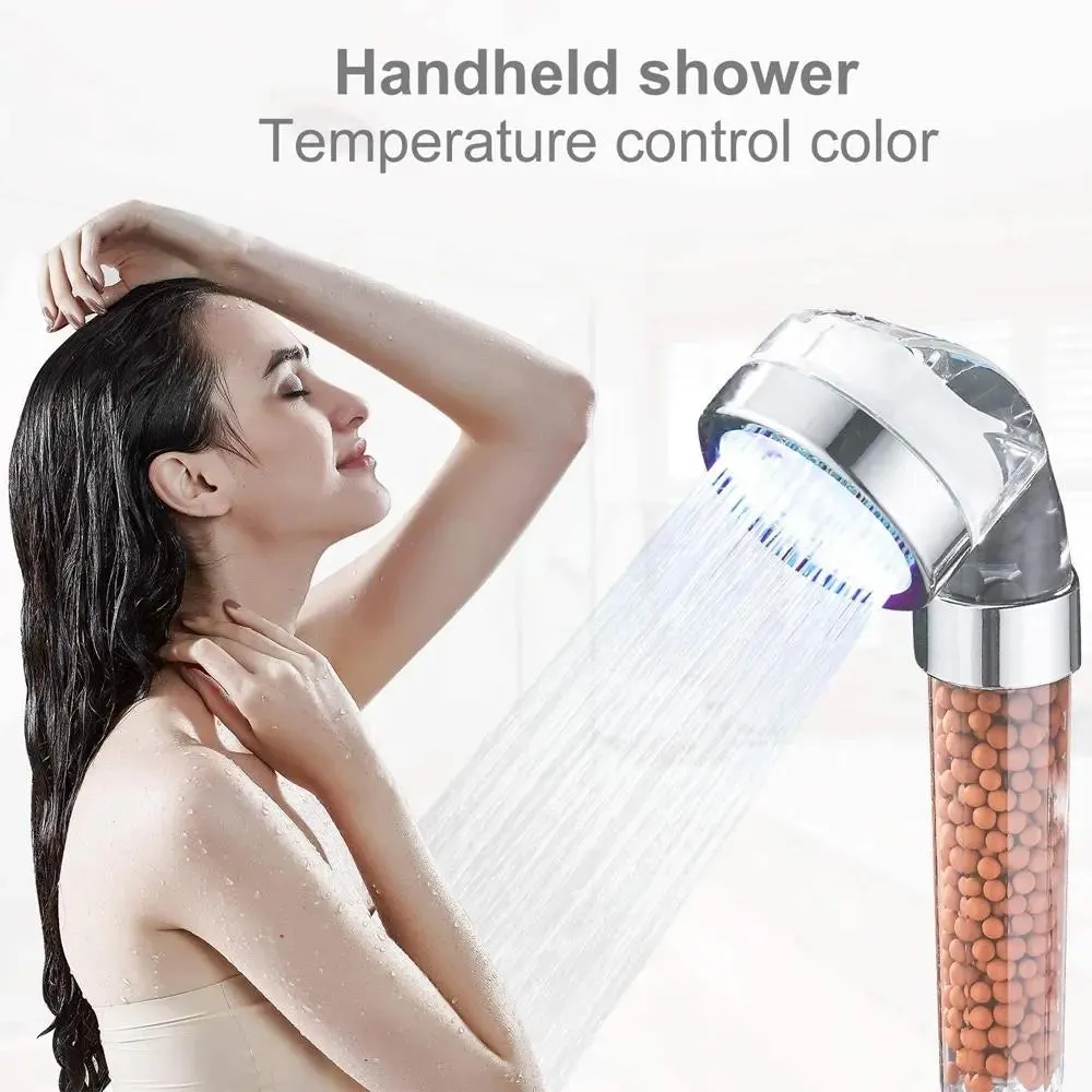 Shower Head with Temperature-controlled Color Changing Lights SP-Color Changing Shower Head