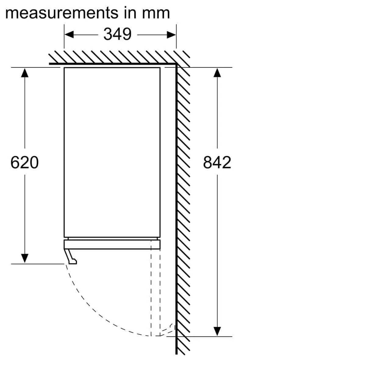 Siemens 30cm Wide iQ500 Built Under Wine Cabinet, Black Holds 21 bottles of wine