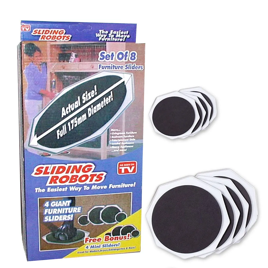 Sliding Robots Furniture Sliders(8 piece value pack)