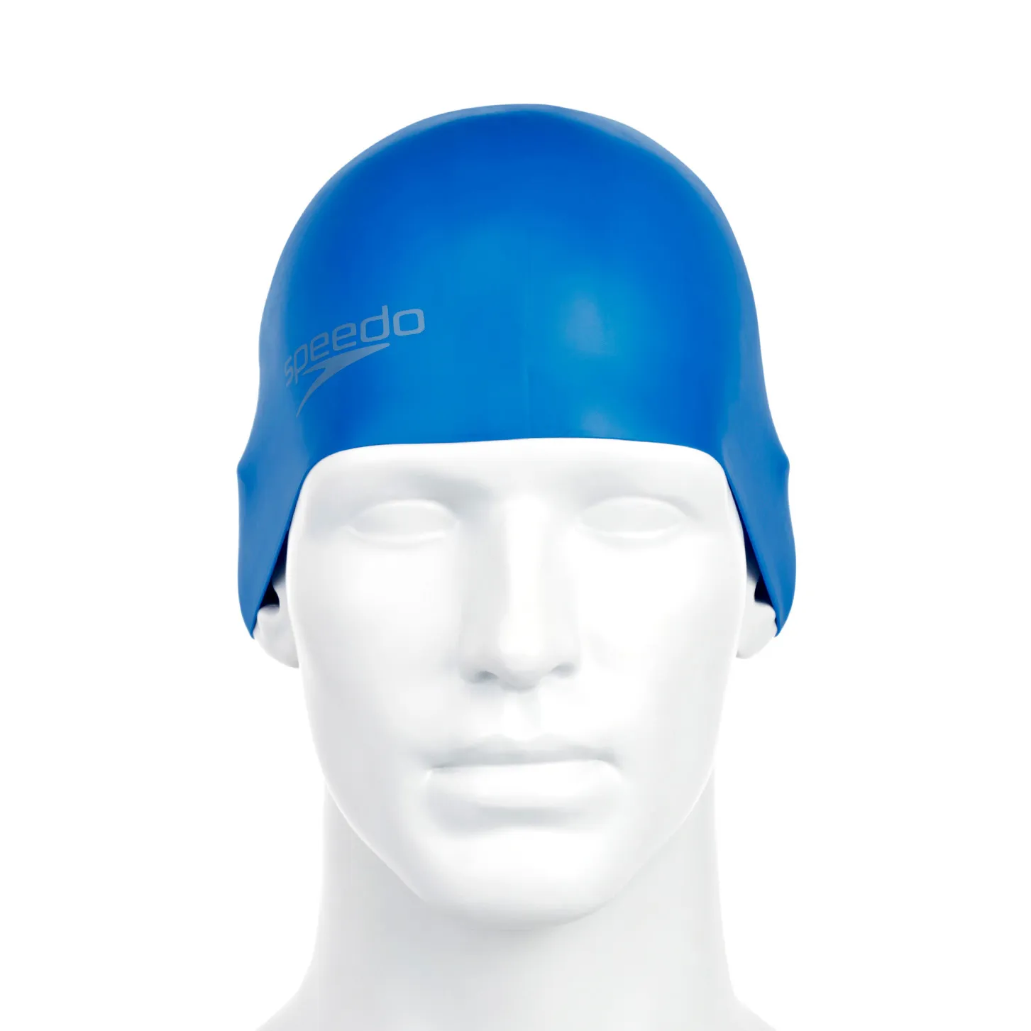 Speedo Plain Moulded Silicone Cap Blue Mop | Buy Speedo Plain Moulded Silicone Cap Blue Mop here | Outnorth
