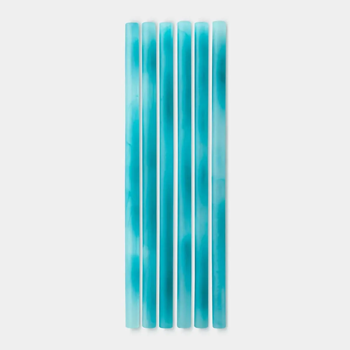 Standard Reusable Silicone Straws - Ocean (6pk)