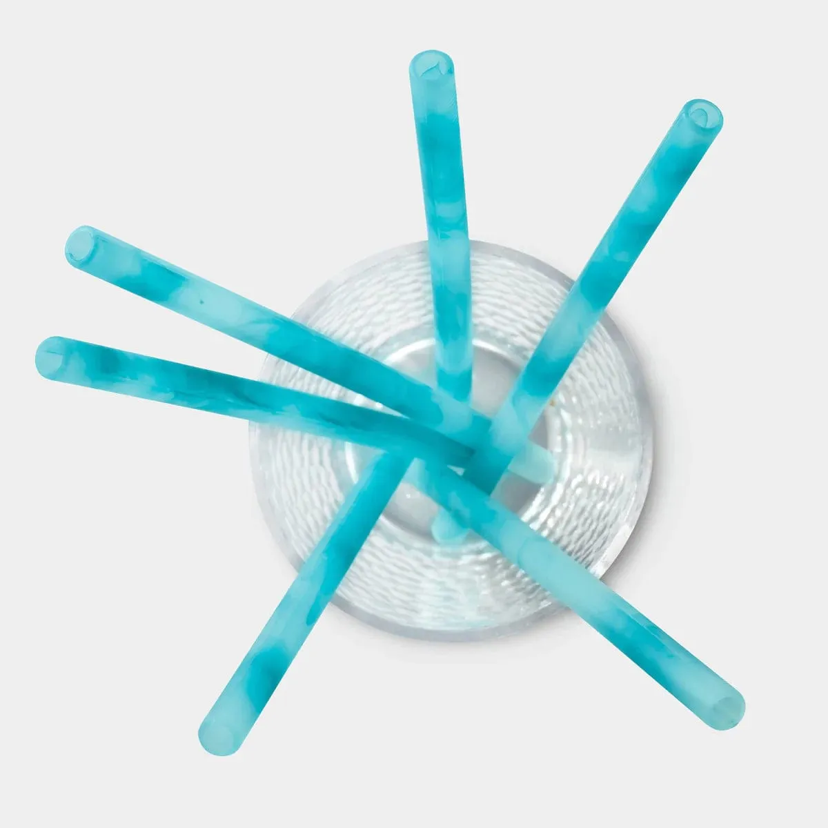 Standard Reusable Silicone Straws - Ocean (6pk)