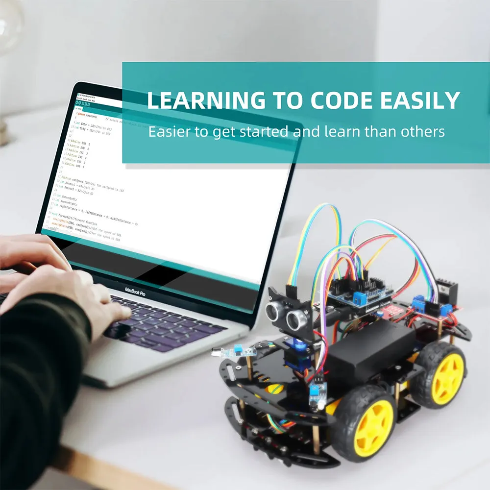 STEM Gift Programming 4WD Smart Robot Car Kit CC   Project DIY Education Robot Kit