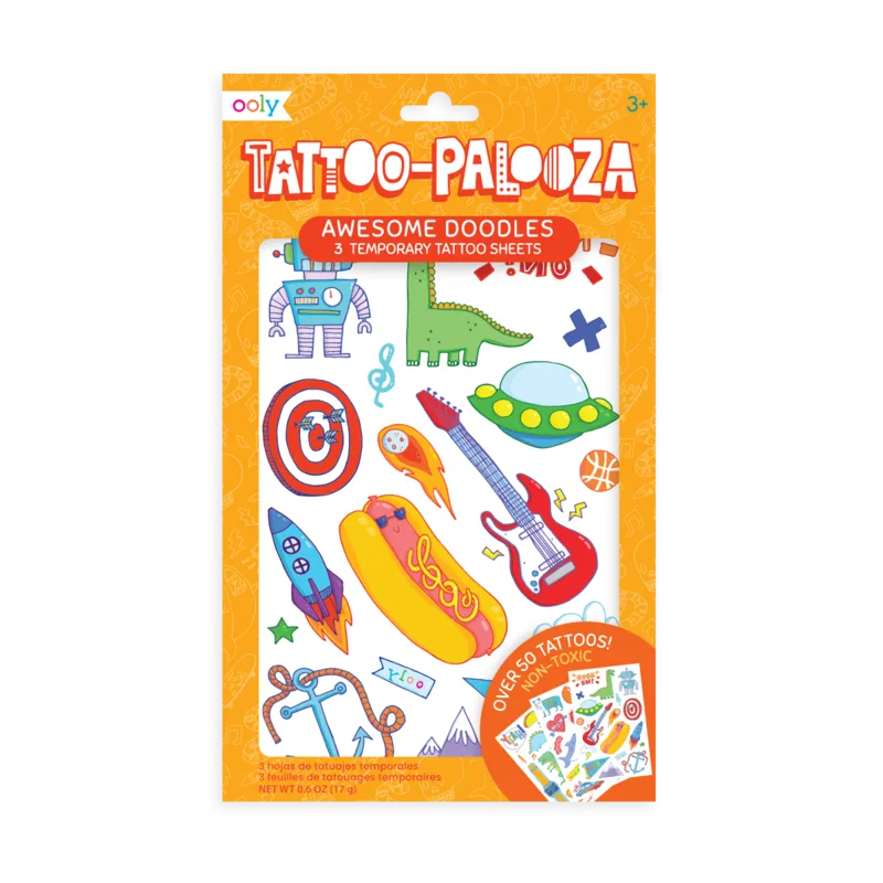 Tattoopalooza Temporary Tattoos "Awesome Doodles"
