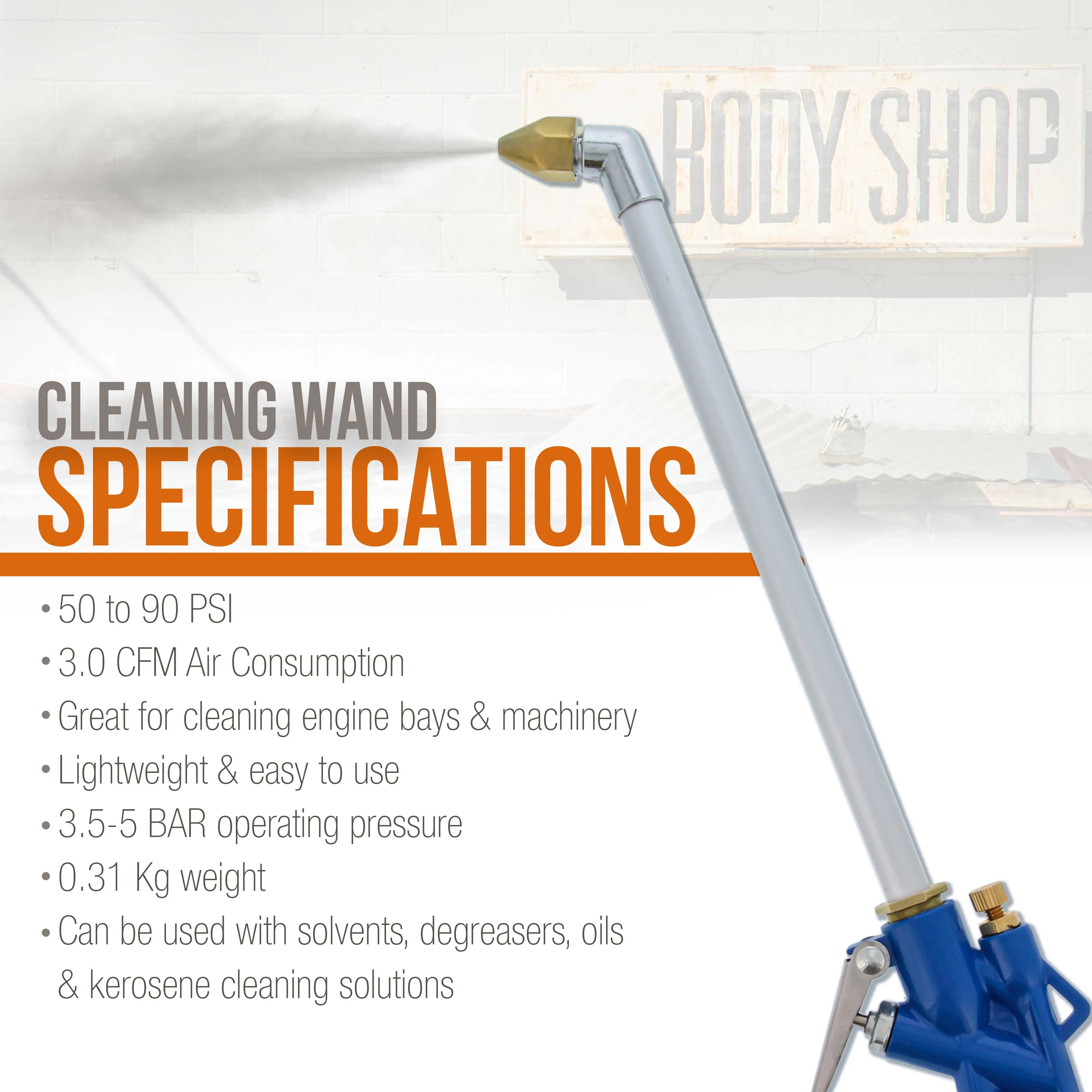 TCP Global Engine Cleaning Gun with Wand and 4 Foot Siphon Hose - Air Spray Gun Blasts Away Removes Grease, Grime, Oil and Dirt From Car Engines