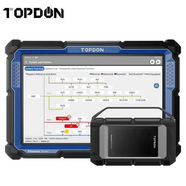 TOPDON Bundle - Phoenix Smart Advanced Diagnostic Scanner   T-Ninja Pro OBD Programmer   Tornado 4000 Battery Charger
