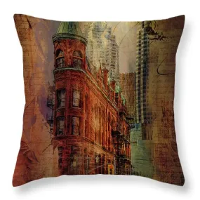 Toronto Flatiron Lights - Throw Pillow