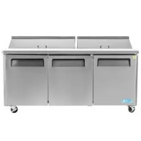 Turbo Air MST-72-N 73-Inch Commercial Sandwich and Salad Prep Table with Refrigerated Base for Optimal Food Storage