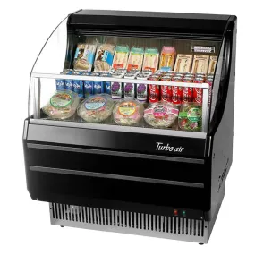Turbo Air TOM-30SB-N 4.7 cu.ft. 115V Black Refrigerated Horizontal Open Display Case