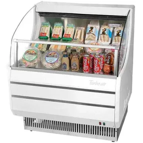 Turbo Air TOM-30SW-N 4.7 cu.ft. 115V White Refrigerated Horizontal Open Display Case