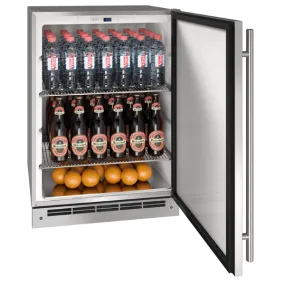 U-Line OKR124 24" Outdoor Keg Refrigerator Reversible Hinge Stainless Solid